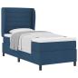 Preview: Boxspringbett mit Matratze mit Kopfteil Blau 90 x 190 cm Stoff