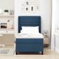 Preview: Boxspringbett mit Matratze mit Kopfteil Blau 90 x 190 cm Stoff