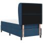 Preview: Boxspringbett mit Matratze mit Kopfteil Blau 90 x 190 cm Stoff