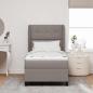 Preview: Boxspringbett mit Matratze mit Kopfteil Taupe 90 x 190 cm Stoff