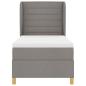 Preview: Boxspringbett mit Matratze Dunkelgrau 90x190 cm Taupe Stoff