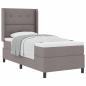 Preview: Boxspringbett mit Kissen mit Kopfteil Taupe 190 x 90 cm Stoff