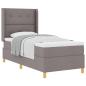 Preview: Boxspringbett mit Kopfteil Taupe 90 x 190 cm Stoff