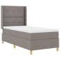 Preview: Boxspringbett mit Kopfteil Taupe 90 x 190 cm Stoff