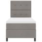 Preview: ARDEBO.de - Boxspringbett mit Matratze mit LED Taupe 90 x 190 cm Stoff