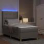 Preview: Boxspringbett mit LED-Lichtleisten Taupe 90 x 190 cm Stoff