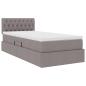 Preview: Aufbewahrungsbett mit Matratze Taupe 90 x 190 cm Samt