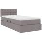 Preview: Aufbewahrungsbett mit Matratze Taupe 90 x 190 cm Samt