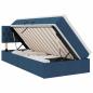 Preview: LED-Speicherbett mit Matratze Blau 90 x 190 cm Stoff