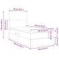 Preview: Aufbewahrungsbett mit Matratze Blau 90 x 190 cm Stoff