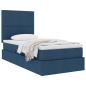 Preview: Aufbewahrungsbett mit Matratze Blau 90 x 190 cm Stoff