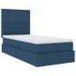 Preview: Aufbewahrungsbett mit Matratze Blau 90 x 190 cm Stoff