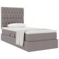 Preview: Aufbewahrungsbett mit Matratze Taupe 90 x 190 cm Stoff