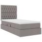Preview: Aufbewahrungsbett mit Matratze Taupe 90 x 190 cm Stoff