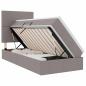 Preview: LED-Speicherbett mit Matratze Taupe 90 x 190 cm Stoff