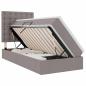 Preview: LED-Speicherbett mit Matratze Taupe 90 x 190 cm Stoff