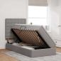 Preview: LED-Speicherbett mit Matratze Taupe 90 x 190 cm Stoff