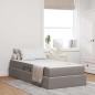 Preview: ARDEBO.de - Aufbewahrungsbett mit Matratze Taupe 90 x 190 cm Polyester