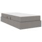 Preview: Aufbewahrungsbett mit Matratze Taupe 90 x 190 cm Polyester