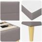 Preview: Bettrahmen Taupe 90 x 190 cm Polyester
