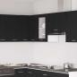 Preview: ARDEBO.de - Hängeglasschrank Schwarz Eichen-Optik 40 x 31 x 60 cm Holzwerkstoff
