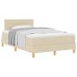 Preview: Boxspringbett mit Matratze Creme 120 x 190 cm Stoff