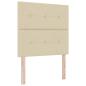 Preview: Boxspringbett mit Kopfteil Creme 120 x 190 cm Stoff