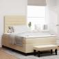 Preview: ARDEBO.de - Boxspringbett mit Matratze Creme 120 x 190 cm Stoff