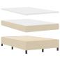 Preview: Boxspringbett mit Kopfteil Creme 120 x 190 cm Stoff