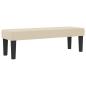 Preview: Boxspringbett mit Kopfteil Creme 120 x 190 cm Stoff