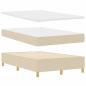 Preview: Boxspringbett mit Kopfteil Creme 190 x 120 cm Stoff