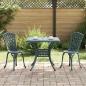 Preview: ARDEBO.de - Gartentisch Set 3 pcs Grün Gussaluminium