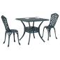 Preview: Gartentisch Set 3 pcs Grün Gussaluminium