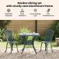 Preview: Gartentisch Set 3 pcs Grün Gussaluminium