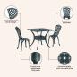 Preview: Gartentisch Set 3 pcs Grün Gussaluminium