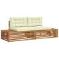 Preview: Outdoor-Sofagarnitur Natur und Creme 203,5 x 83 x 73 cm