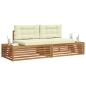 Preview: Outdoor-Sofagarnitur Natur und Creme 203,5 x 83 x 73 cm