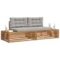 Preview: 2 stk. Outdoor-Sofagarnitur Massives Akazienholz und Polyester