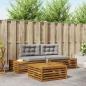 Preview: ARDEBO.de - 4 stk. Outdoor-Sofagarnitur Massives Akazienholz und Polyester