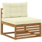 Preview: 5 stk. Outdoor-Sofagarnitur Massives Akazienholz und Polyester