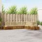Preview: ARDEBO.de - Outdoor-Sofagarnitur mit Kissen 6 Stück Natur und Beige