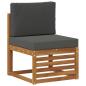 Preview: 5 stk. Outdoor-Sofagarnitur Massives Akazienholz und Polyester