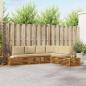 Preview: ARDEBO.de - 6 stk. Outdoor-Sofagarnitur Massives Akazienholz und Polyester