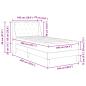Preview: Bettgestell mit Matratze Hellgrau 100 x 200 cm Samt