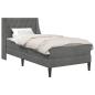Preview: Bettgestell mit Matratze Dunkelgrau 100 x 200 cm Samt