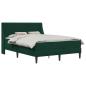 Preview: Bettgestell mit Matratze Dunkelgrün 140 x 190 cm Samt