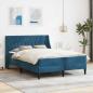Preview: ARDEBO.de - Bettgestell mit Matratze mit Matratze Blau 140 x 190 cm Samt