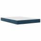 Preview: Bettgestell mit Matratze mit Matratze Blau 140 x 190 cm Samt