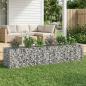 Preview: ARDEBO.de - Gabionen-Hochbeet 2 stk. 260 x 60 x 55 cm Verzinkter Stahl