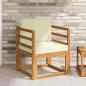 Preview: ARDEBO.de - Outdoor-Sofa Massives Akazienholz und Polyester Natur